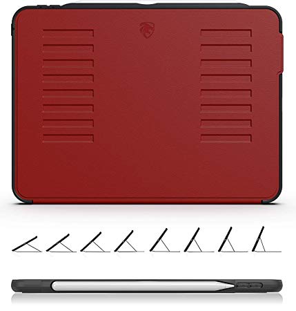 ZUGU CASE The Muse Case Compatible with 2018 iPad Pro 11 inch (New Model) - Very Protective but Thin   Convenient Magnetic Stand   Sleep/Wake Cover (Red 2018 iPad Pro 11)
