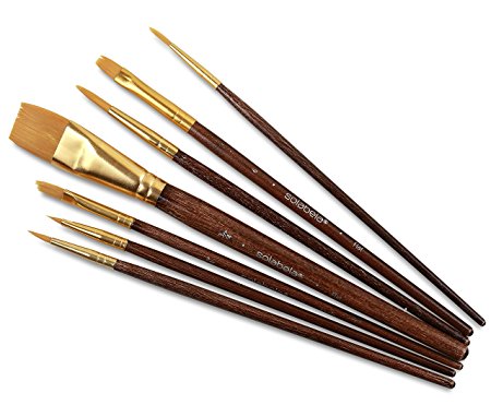 Solabela® Artist Brushes. Set of 7- Paris Art Brush Set