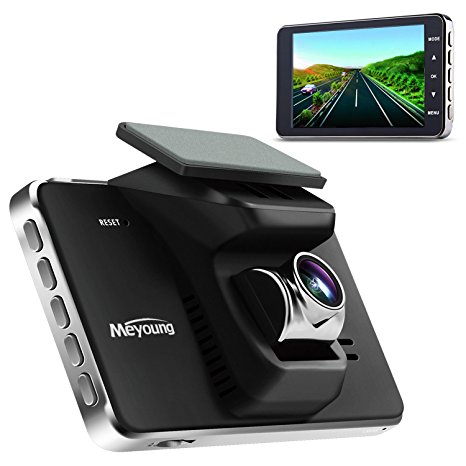 Meyoung 4" FHD 1080P Car Camera Recorder, Hidden Design LCD Car Dash Cam 170 Wide Angle Loop Recording, G-Sensor, WDR