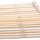 Ostart 18 Sizes 10 25cm Single Pointed Bamboo Knitting Needles Set Kit 20mm - 100mm