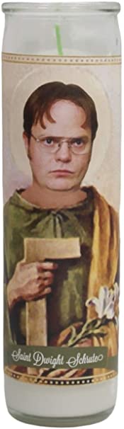 Dwight Schrute Devotional Prayer Saint Candle