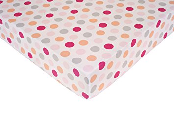 Carter's Crib Fitted Sheet, Girl Dots