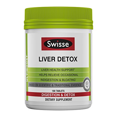 Swisse Ultiboost Liver Detox Tablets, 180 Count, Traditional Herbal Based Supplement, Supports Liver Health and Function*