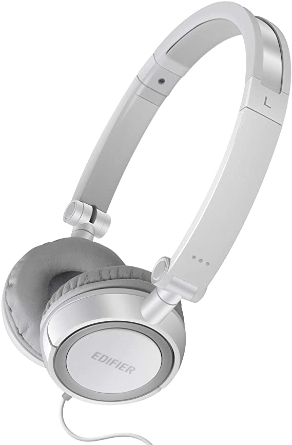 Edifier H650 Headphones - Hi-Fi On-Ear Wired Stereo Headphone, Ultralight and Fold-able - White