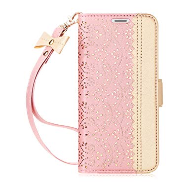 WWW Galaxy Note 9 Case,Note 9 Wallet Case,[Romantic Carved Flower] Leather Wallet Case with [Inside Makeup Mirror] and [Kickstand Feature] for Samsung Galaxy Note 9 2018 Rose Gold
