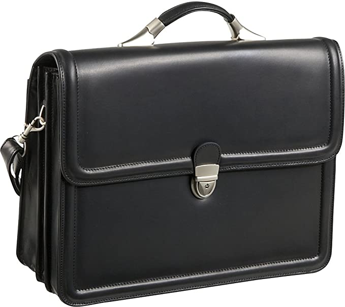 APC Savvy Leather Executive Briefcase - Black (#2840-0)