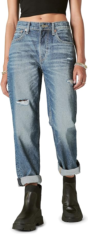 Lucky Brand Women's Mid Rise Boy Jean