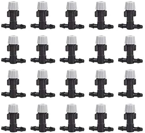 Yosoo Plastic Mist Misting Nozzle Sprinkler Tee Joints for Misting Watering Plant Flower Cooling System Home Garden Irrigation, 60Pcs