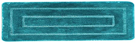 Luxury Home Collection Soft Microfiber Extra Long Non Slip Bath Rug Mat/Runner 20" x 60" (Runner, Turqoise)