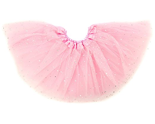 Dancina Sparkle Tutus for Girls 4 Layer Skirt Ages Baby 6-23 mo & Girls 2-7 yr