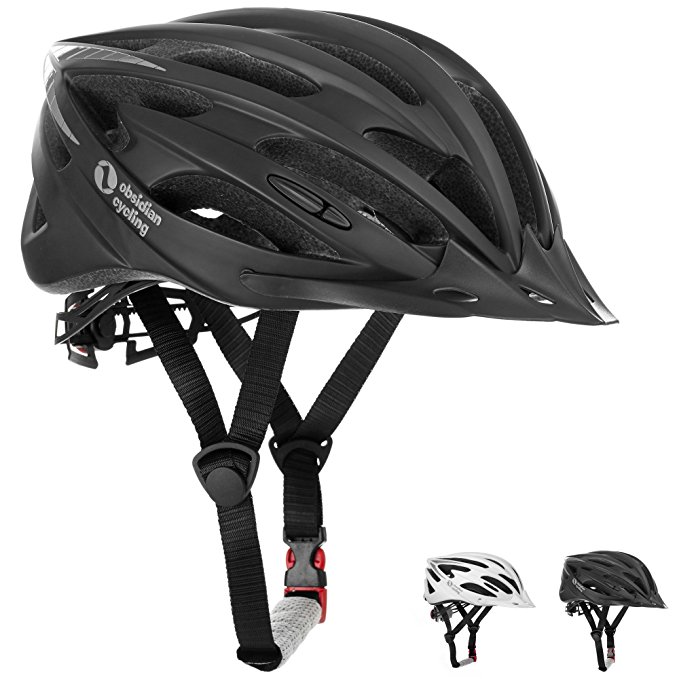 TeamObsidian Premium Quality Airflow Bike Helmet with detachable Visor, Padded & Adjustable - CPSC Safety Certified - for Adult Men & Women and Youth/Teenagers - Comfortable, Lightweight, Breathable