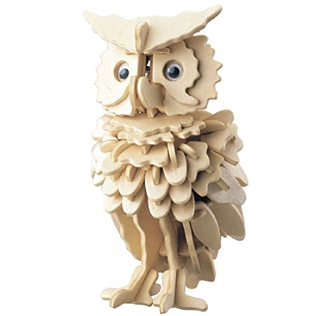 Smilelove 3D DIY Wooden Puzzle Animal Owl Jigsaw Puzzle-Best Kids Toy Gift by Smilelove