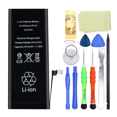 Caka Replacement Battery for iPhone 6 Plus 3.82V 2915mAh Li-ion Polymer Original Quality Battery with Free Tools and Instructions