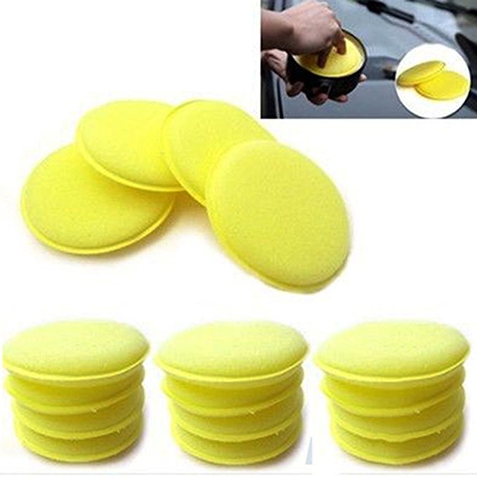 12pcs Waxing Polish Wax Foam Sponge Applicator Pads for Clean Cars Vehicle Glass
