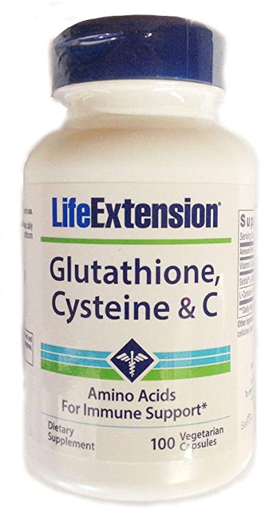 Life Extension Glutathione Cysteine and C - 100 Capsules