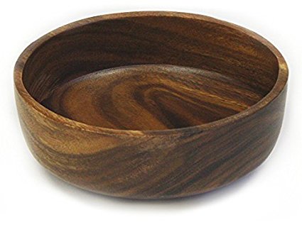 Mountain Woods Artisan Crafted Acacia Wood Round Serving/Salad Bowl