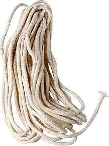 9.8 Feet 3/8'' Round Cotton Kerosene Oil Lamp Wicks Burner, Alcohol Wick Rope Cotton Wick ,Candle Lamp Burner Replacement, White