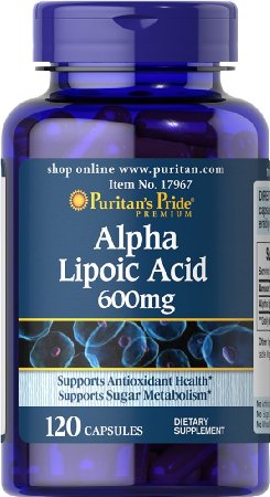 Puritan's Pride Alpha Lipoic Acid 600 mg-120 Capsules