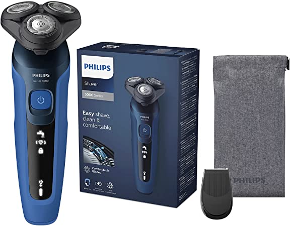 Philips Shaver Series 5000, Wet and Dry Electric Shaver (Model S5466/18), Dark Royal Blue