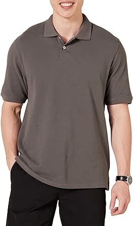 Amazon Essentials Men's Regular-Fit Cotton Pique Polo Shirt (Available in Big & Tall)