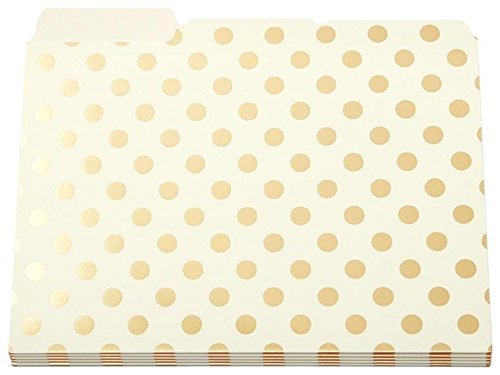 Kate Spade Gold Foil Dots File Folders set of 6