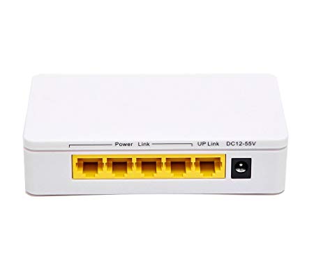 iCreatin 5 Ports 65W Power over Ethernet POE Switch with 4 PoE 1 Uplink,10/100Mbps (4-ports)