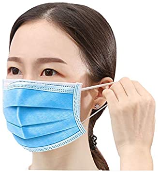 【Attention！！！"PRODELI-US" is The ONLY Qualified and Real Supplier, Others are Fake】50PCS Disposable Protective Mask 3 Layers Dustproof Facial Protective Cover Masks Anti Spittle Eye Mask for Earloop