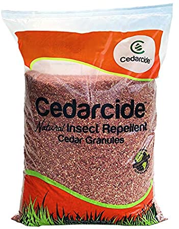 Cedarcide Insect Repelling Cedar Mulch Granules (1 Bag) Repels Fleas, Ticks, Ants, Mites, Mosquitoes 8lb Bag Water Activated
