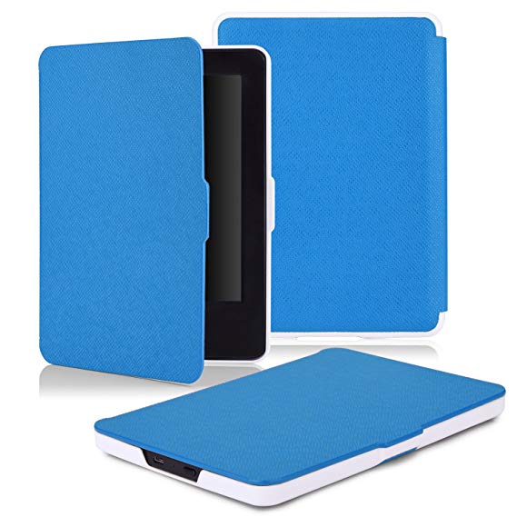 MoKo Case for Amazon Kindle 7th Gen - Ultra Lightweight Shell Case Stand Cover Case for Amazon Kindle 2014 ( 7th Generation ), BLUE