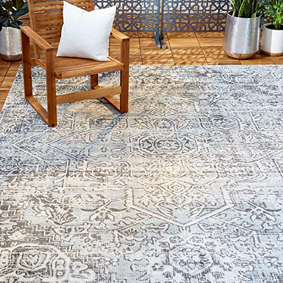 Home Dynamix 2491-451 Nicole Miller Patio Sofia Fleur Indoor/Outdoor Area Rug 7'9"x10'2" (122 IN, 93 IN)