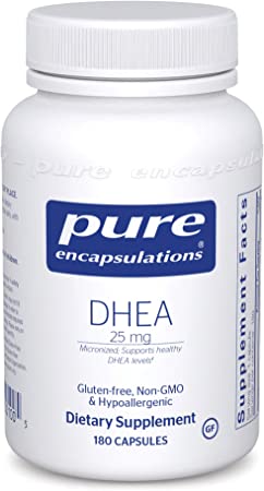 Pure Encapsulations DHEA 25 mg | Supplement for Immune Support, Fat Burning, Hormone Balance, and Emotional Wellness* | 180 Capsules