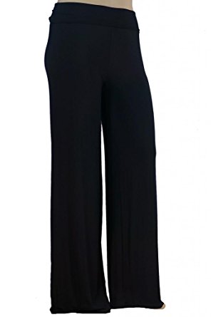 Stylzoo Women's Premium Modal Rayon Softest Ever Palazzo Solid Stretch Pants