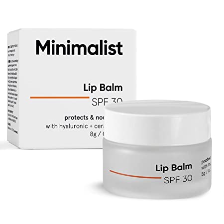 Minimalist SPF 30 Lip Balm with Ceramides & Hyaluronic Acid | Lip Protection & Nourishment | For Women & Men | 8 gm