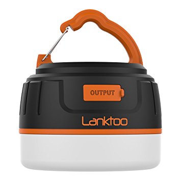 Lanktoo 2-In-1 Rechargeable Camping Lantern & Power Bank Charger 6400mAh - IP65 Ultral Bright Emergency Lamp Outdoor Tent Light for Hiking Fishing Camp