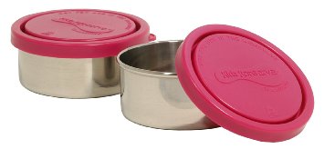Kids Konserve KK074 Small Leak Proof Stainless Steel Round Food Containers, Magenta, Set of 2