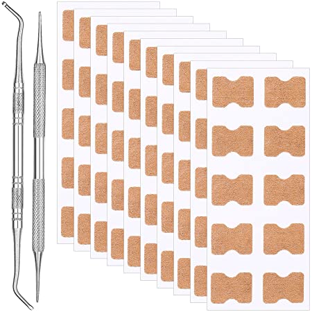 Ingrown Toenail Tools Kit, Includes 10 Pieces Ingrown Toenail Stickers Toenail Correction Patch Sticker, Double Sided Ingrown Toenail Lifter and Ingrown Toenail File for Ingrown Toenails