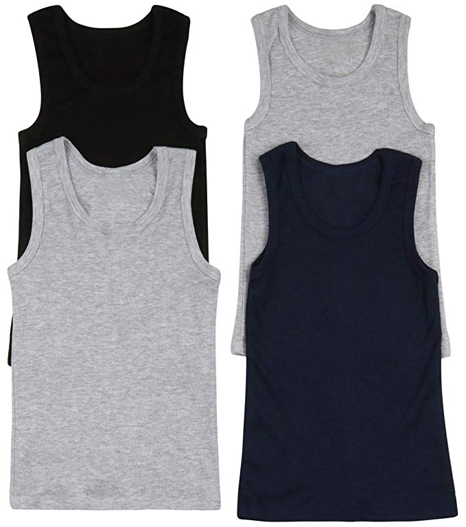 ToBeInStyle Boy's Pack of 4 Tank Tops