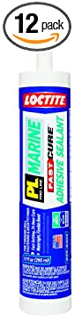 Loctite 2016891-12 PL Marine Fast Cure Adhesive Sealant, 12-Pack, 12 Pack, White