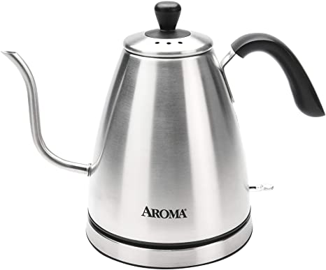 Aroma Housewares AWK-210SB Electric Water Kettle, 1.0 Liter, Sliver