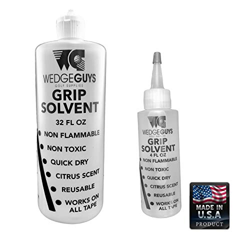 Wedge Guys Professional Golf Grip Solvent for Regripping Golf Clubs by 4 oz or 32 Ounce Solution for Easy Regripping and Golf Club Repair