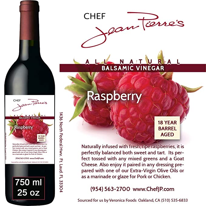 Raspberry Barrel Aged 18 Years Italian Balsamic Vinegar 100% All Natural 750ml (25oz)