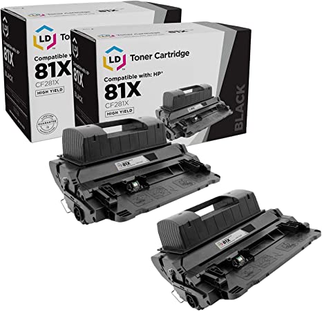 LD Products Compatible Toner Cartridge Replacement for HP 81X CF281X High Yield (Black, 2-Pack) for use in LaserJet Enterprise: flow MFP M630z, M605dh, M605dn, M605n, M605x, M606dn, M606x & MFP M630dn