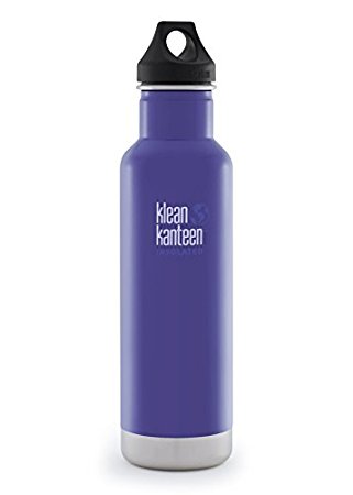 Klean Kanteen Classic Double Wall Vacuum Insulated Stainless Steel Water Bottle with Leak Proof Loop Cap