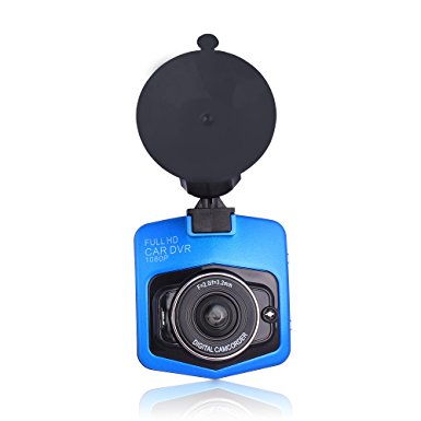 Lecmal Dash Cam, Full HD 1080P Car DVR, Motion Detection, Loop Recording, Night Vision Recorder On-dash Drive Recorder, Vehicle Camera Video Recorder with G-sensor, TF Card Supported – Blue