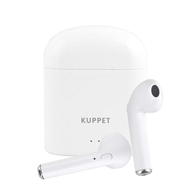 KUPPET Bluetooth Headphones-Stereo In Ear Earbud Headphones Headset Bluetooth Mini Wireless Earphones Magnetic Earbuds, Handsfree with Mic,Earpiece for Apple airpods IPhone 8 X 7 7 Plus 6S 6S Plus and Galaxy S9/8/7 Note 8,HTC,Sony and Android Devices