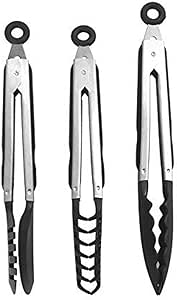 Farberware Classic Nylon Tipped Tongs, Set Of 3, Black