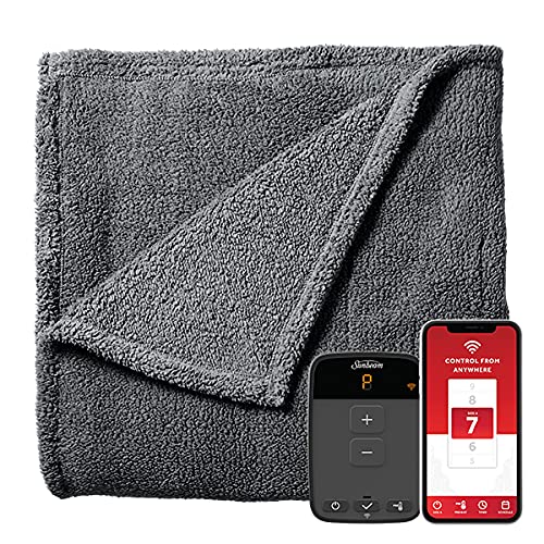 Sunbeam LoftTec Wi-Fi Connected Heated Blanket, Electric Blanket, 10 Heat Settings, Twin Size