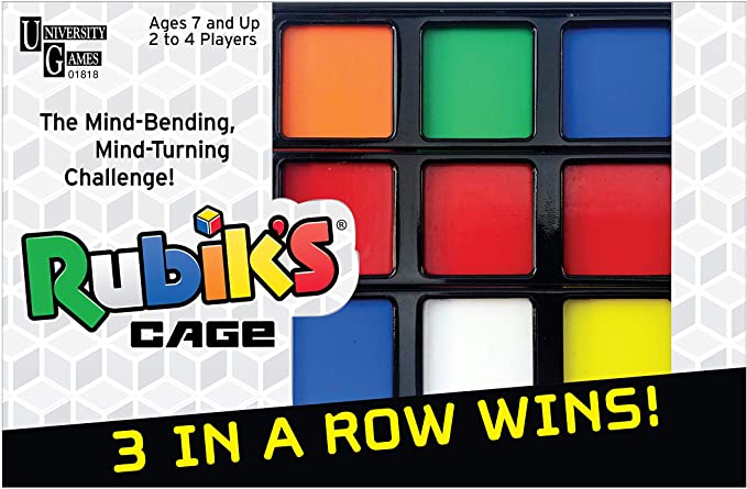University Games Rubik's Cage Game, Head-to-Head Brain Teaser Strategy Game Based On The Rubik’S Cube for Ages 7 & Up, Multi