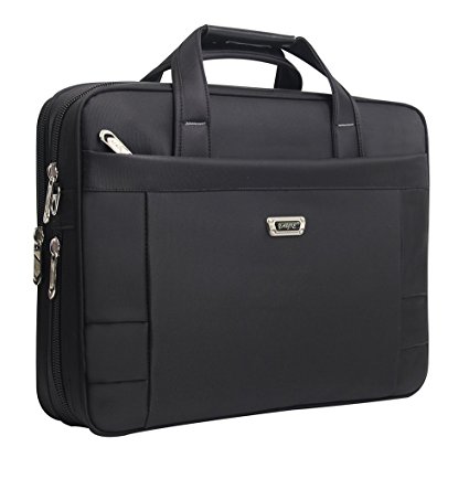 Laptop Briefcase, 15.6 inch Laptop Bags, Business Office Bag for Men Women,Stylish Nylon Multi-functional Organizer Messenger Bags for Men Women Fit for 15.6 inch Notebook Macbook Tablet - Black