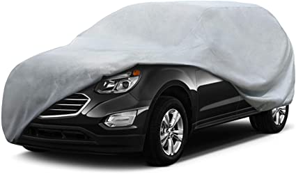 XCAR 5 Layer Car Cover for SUV with Windproof Straps Up to 186" - Outdoor Indoor All Weather Protection